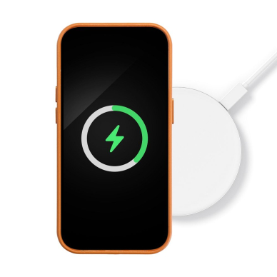iPhone 14 PRO orange MagLeather nugarėlė 7