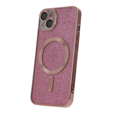 iPhone 14 PRO pink Glitter Chrome Mag nugarėle