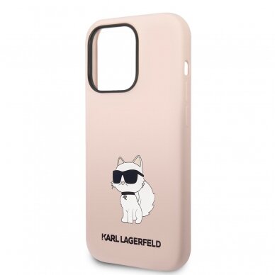 iPhone 14 PRO pink NFT Liquid Silicone KARL LAGERFELD nugarėlė 5
