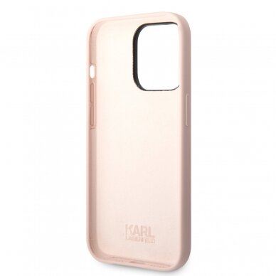 iPhone 14 PRO pink NFT Liquid Silicone KARL LAGERFELD nugarėlė 6