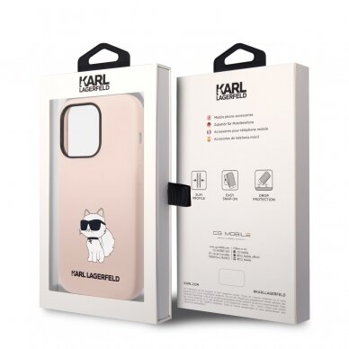 iPhone 14 PRO pink NFT Liquid Silicone KARL LAGERFELD nugarėlė 7