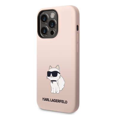 iPhone 14 PRO pink NFT Liquid Silicone KARL LAGERFELD nugarėlė 3