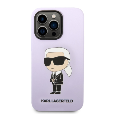 iPhone 14 PRO purple NFT Liquid Silicone KARL LAGERFELD nugarėlė 2