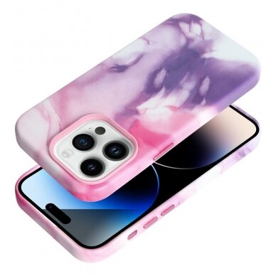 iPhone 14 PRO purple splash MagLeather nugarėlė 1