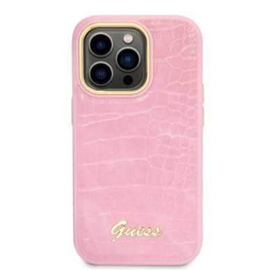 iPhone 14 PRO rožinė GUESS nugarėlė GUHCP14LHGCRHP 1