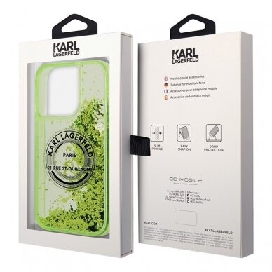 iPhone 14 PRO salotinė water KARL LAGERFELD nugarėlė KLHCP14LLCRSGRN 4