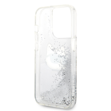 iPhone 14 PRO silver NFT Liquid Glitter KARL LAGERFELD nugarėlė 6