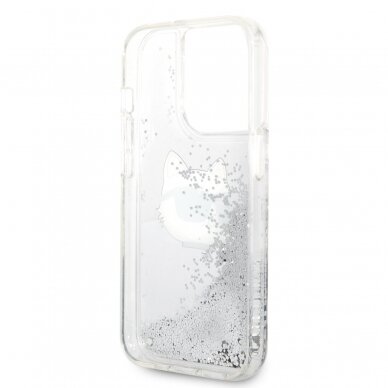 iPhone 14 PRO silver NFT Liquid Glitter KARL LAGERFELD nugarėlė 6