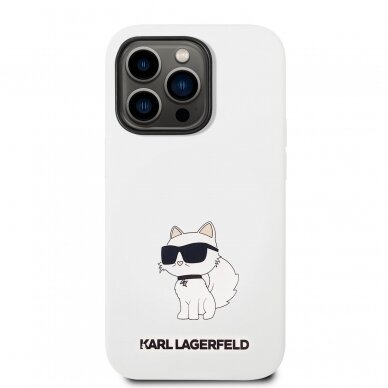 iPhone 14 PRO white NFT Liquid Silicone KARL LAGERFELD nugarėlė 2