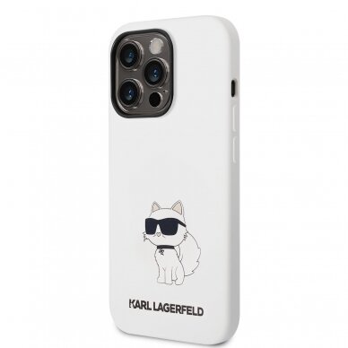 iPhone 14 PRO white NFT Liquid Silicone KARL LAGERFELD nugarėlė 3