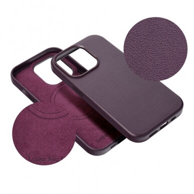 iPhone 14 purple MagLeather nugarėlė 8