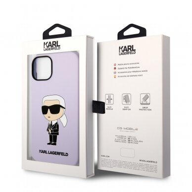 iPhone 14/13 purple NFT Liquid Silicone KARL LAGERFELD nugarėlė 7