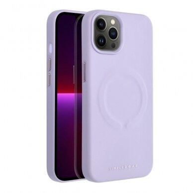 iPhone 14 purple ROAR LEATHER MAG nugarėlė 1