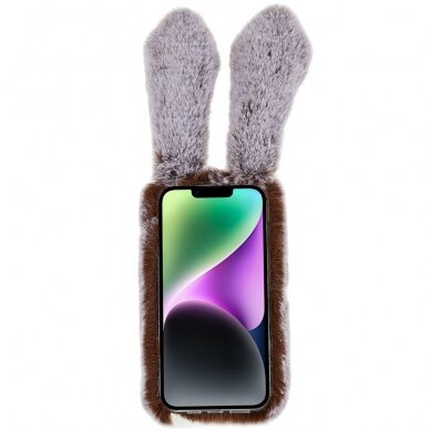 iPhone 14 ruda nugarėlė Fluffy rabbit 1