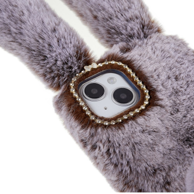 iPhone 14 ruda nugarėlė Fluffy rabbit 3