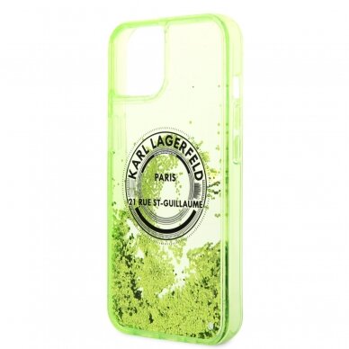 iPhone 14/13 salotinė water KARL LAGERFELD nugarėlė KLHCP14SLCRSGRN 5