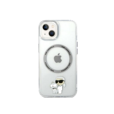 iPhone 14/13 transparent + silver Magsafe KARL LAGERFELD nugarėlė 2