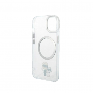 iPhone 14/13 transparent + silver Magsafe KARL LAGERFELD nugarėlė 5