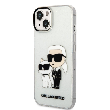iPhone 14/13 transparent NFT IML Glitter KARL LAGERFELD nugarėlė 3
