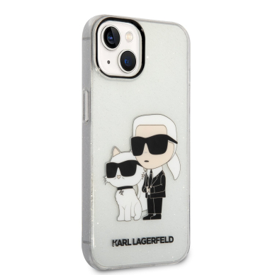 iPhone 14/13 transparent NFT IML Glitter KARL LAGERFELD nugarėlė 4