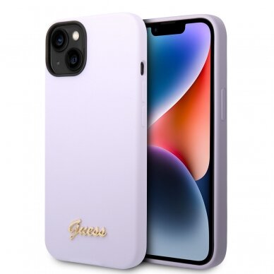 iPhone 14/13 violetinė GUESS nugarėlė GUHCP14SSLSMU