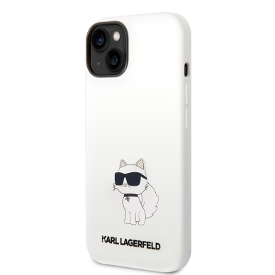 iPhone 14/13 white NFT Liquid Silicone KARL LAGERFELD nugarėlė 3