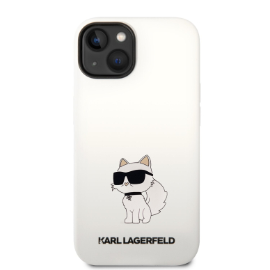 iPhone 14/13 white NFT Liquid Silicone KARL LAGERFELD nugarėlė 2