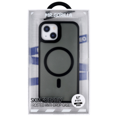 iPhone 14 / 13 black Magsafe FROSTED ANTI-DROP nugarėlė 2