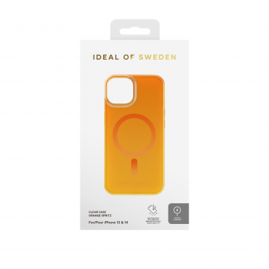 iPhone 14/13 iDeal Of Sweden Clear MagSafe nugarėlė Orange Spritz 3