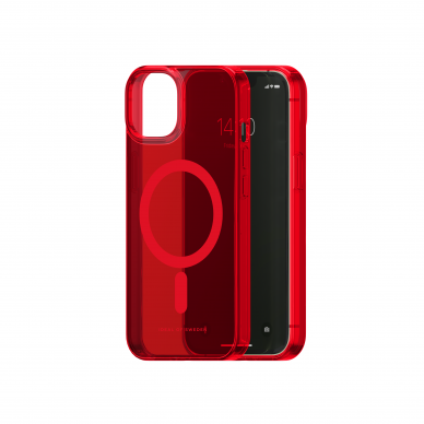 iPhone 14/13 iDeal Of Sweden Clear MagSafe nugarėlė Radiant Red 1
