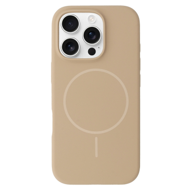 iPhone 15 / 14 / 13 beige SLIM SILICONE MagSafe nugarėlė 1