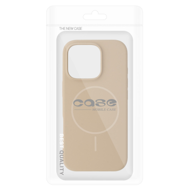 iPhone 15 / 14 / 13 beige SLIM SILICONE MagSafe nugarėlė 6
