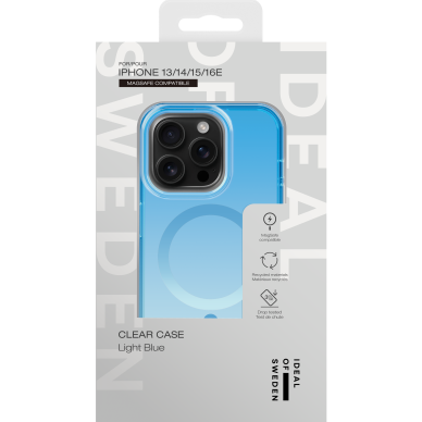 iPhone 15 / 14 / 13 iDeal Of Sweden Clear MagSafe nugarėlė Light Blue 3