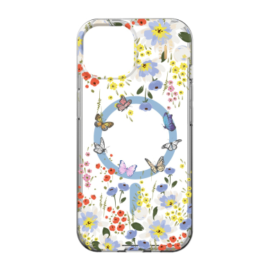 iPhone 15 / 14 / 13 iDeal Of Sweden Clear nugarėlė MagSafe Artistic Garden