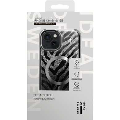 iPhone 15 / 14 / 13 iDeal Of Sweden Clear Zebra Mystique MagSafe nugarėlė 2