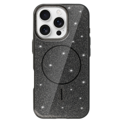 iPhone 15 black SLIM SHINY MagSafe nugarėlė 1