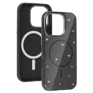 iPhone 15 black SLIM SHINY MagSafe nugarėlė 3