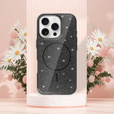 iPhone 15 black SLIM SHINY MagSafe nugarėlė 5