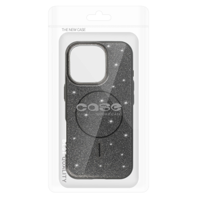 iPhone 15 black SLIM SHINY MagSafe nugarėlė 6