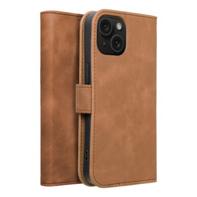 iPhone 15 brown VELVET dėklas 10