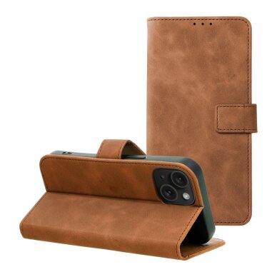 iPhone 15 brown VELVET dėklas