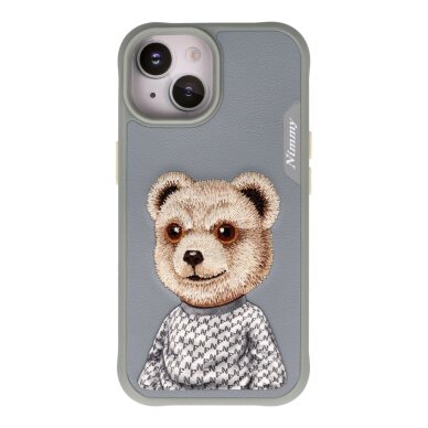 iPhone 15 grey NIMMY Teddy nugarėlė iPhone 15 grey NIMMY Teddy nugarėlė