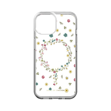 iPhone 15 iDeal Of Sweden Clear MagSafe nugarėlė Petite Floral