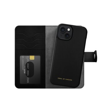 iPhone 15 iDeal Of Sweden dėklas MagSafe Magnet Wallet+ Black 3