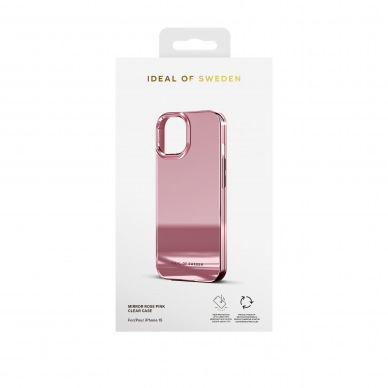 iPhone 15 iDeal Of Sweden Mirror Rose Pink nugarėlė 3