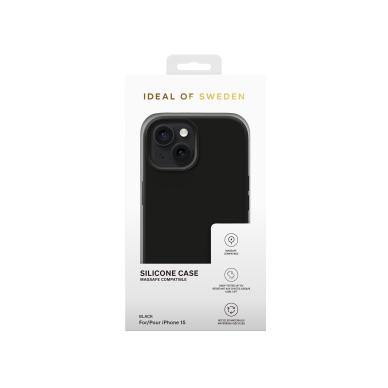 iPhone 15 / 14 / 13 iDeal Of Sweden nugarėlė MagSafe Silicone Black 1