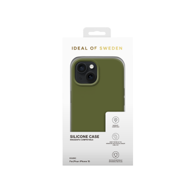 iPhone 13 / 14 / 15 iDeal Of Sweden nugarėlė MagSafe Silicone Khaki 4