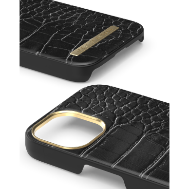 iPhone 15 iDeal Of Sweden nugarėlė Neo Noir Croco Silver 3
