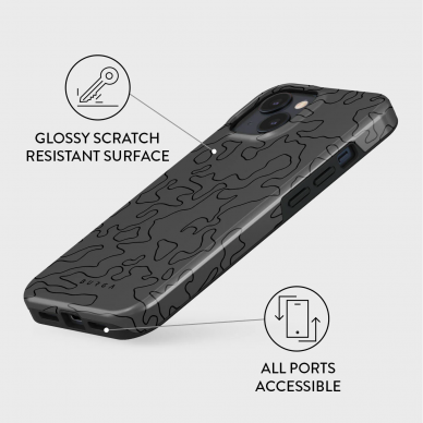 iPhone 15 / 14 / 13 Magsafe Black Rock Tough BURGA nugarėlė 2