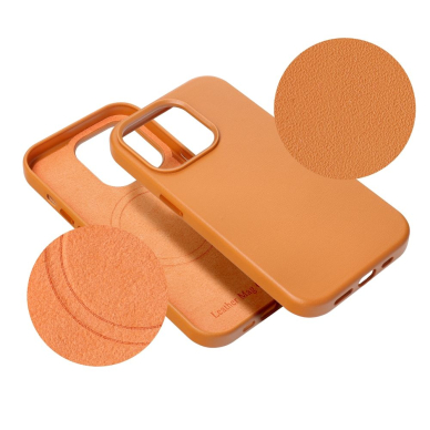 iPhone 15 orange MagLeather MagSafe nugarėlė 5